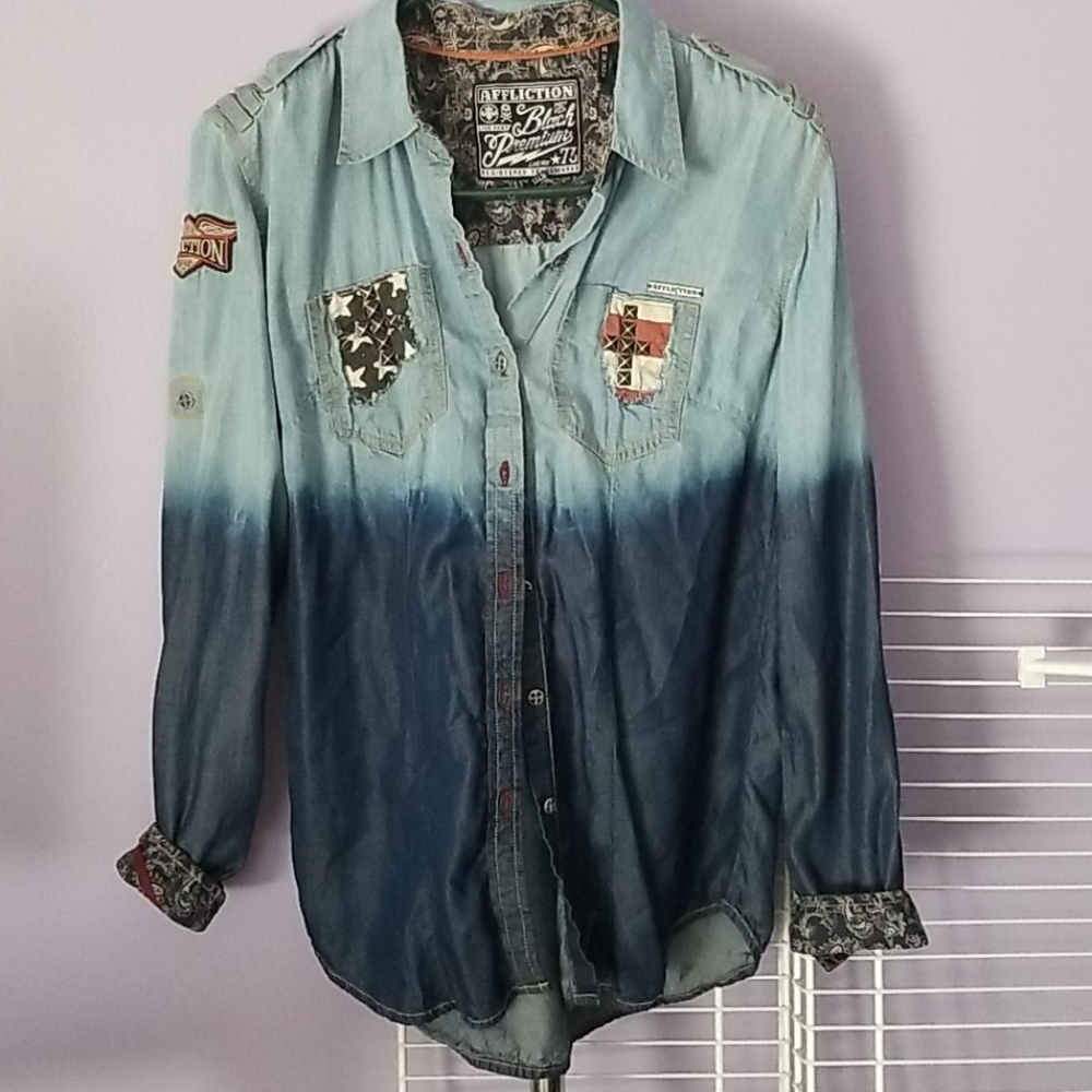 Affliction Denim Button Up